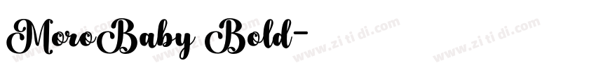 MoroBaby Bold字体转换